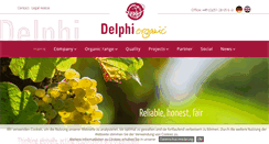 Desktop Screenshot of delphiorganic.com