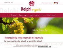 Tablet Screenshot of delphiorganic.com